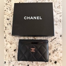 Porta carte CHANEL in pelle di