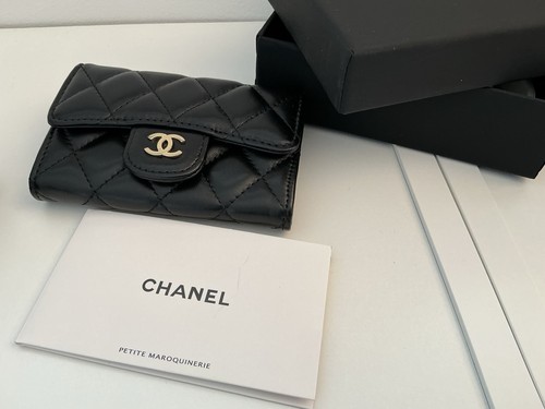 Chanel porta carte pelle nero - chanel,