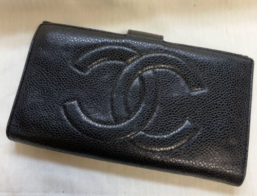 Chanel portafoglio lungo logo - chanel,