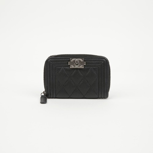 Chanel porte cartes zippé - porte-cartes, en